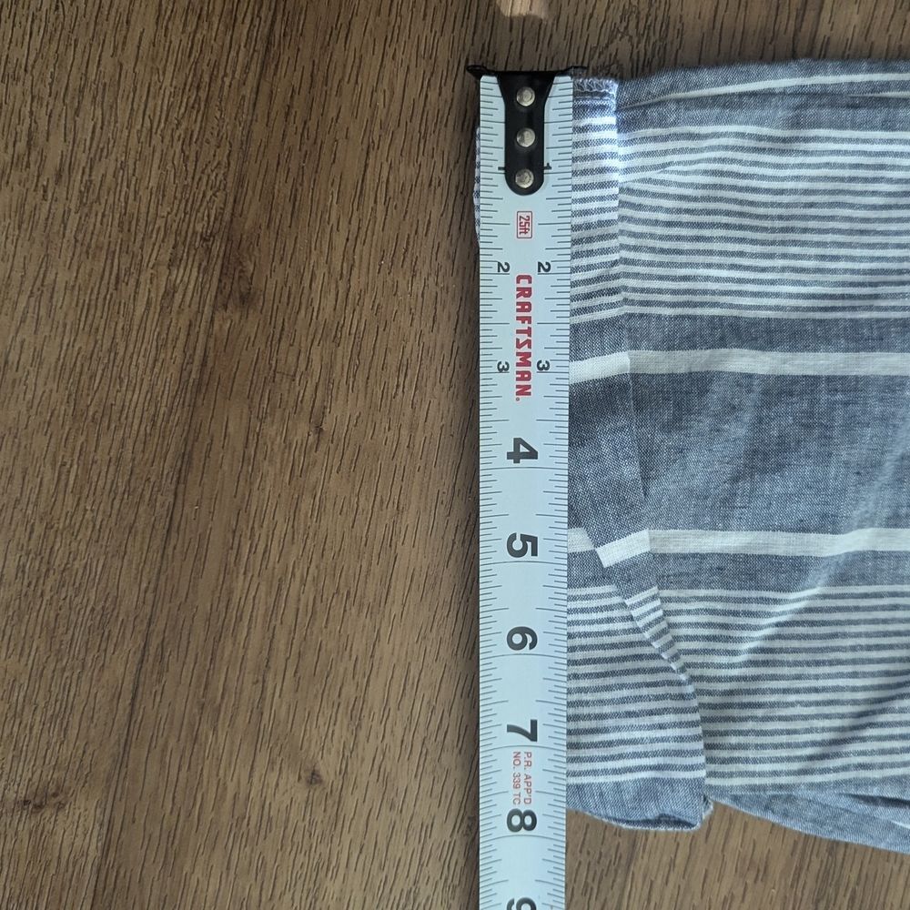 Sigrid Olsen NWT Navy and White Striped XL Linen Pants NWT vacation resort - Picture 8 of 11